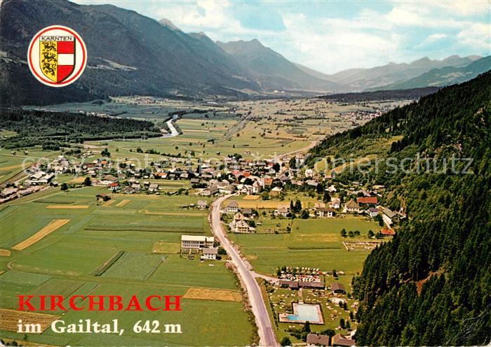Kirchbach Kaernten im Gailtal Fliegeraufnahme