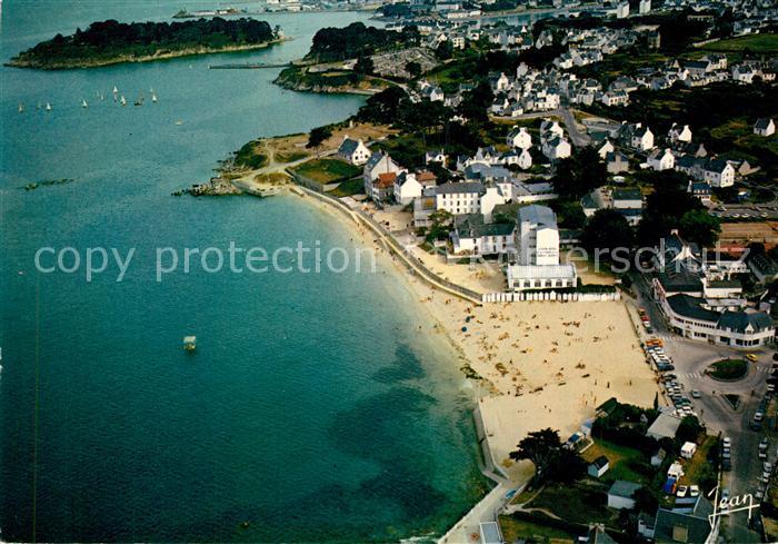 Treboul Douarnenez Fliegeraufnahme Plage des Sables Blancs