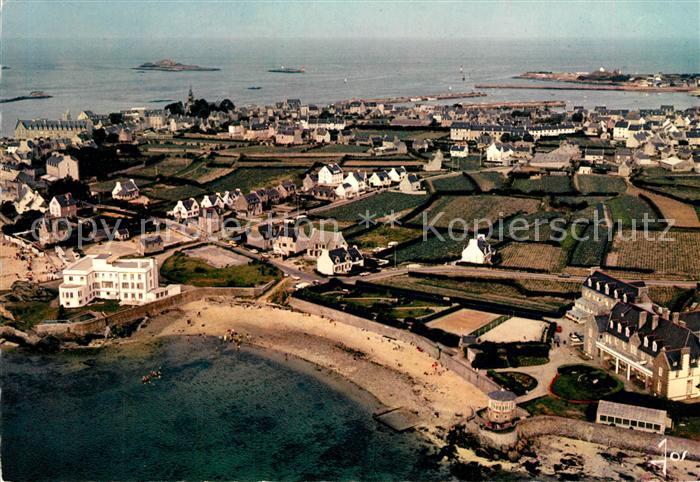 Roscoff Fliegeraufnahme Plage Institut Marin de Rockroum