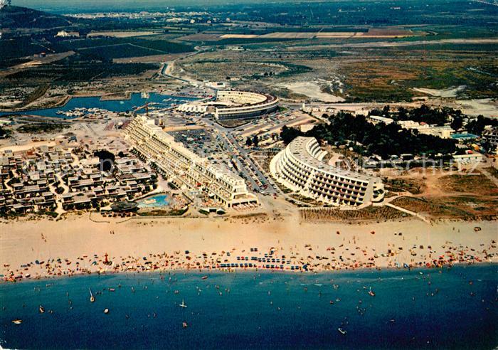 Cap-d Agde Fliegeraufnahme Port Ambone et Heliopolis
