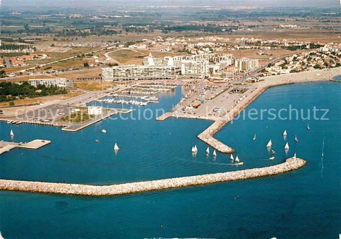 Saint-Cyprien Plage Fliegeraufnahme Port