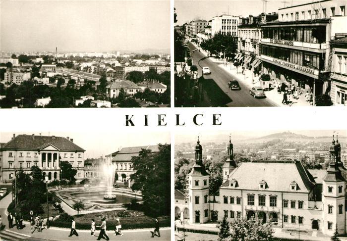 Kielce Gesamtansicht Platz Fontaene Strassenpartie Praesidiumsgebaeude