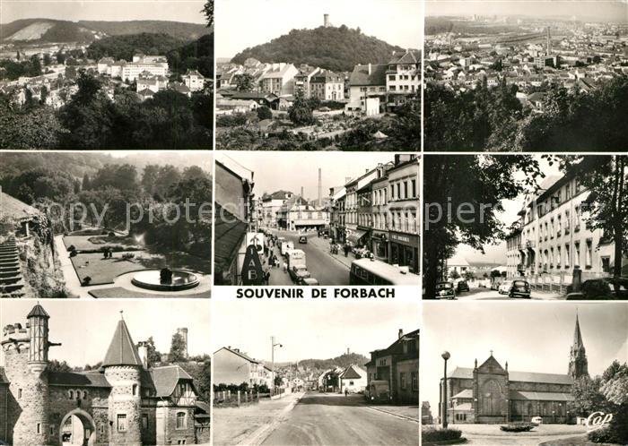 Forbach Lothringen Vue generale Parc Rue Nationale Hopital Burghof Eglise