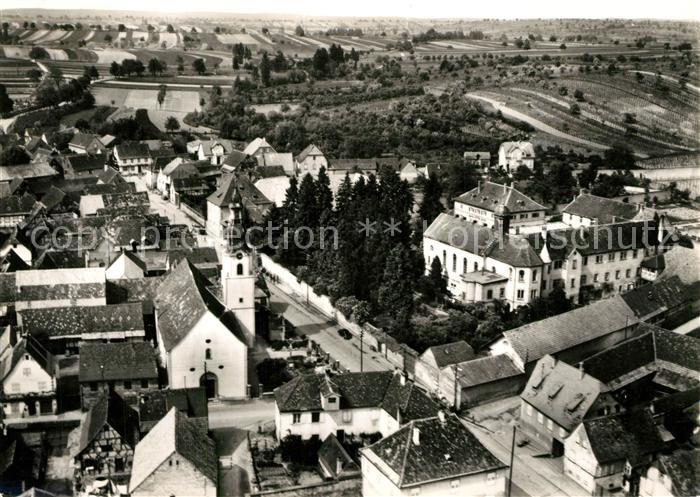 Ergersheim Bas-Rhin Abbaye Eglise paroissiale vue aérienne