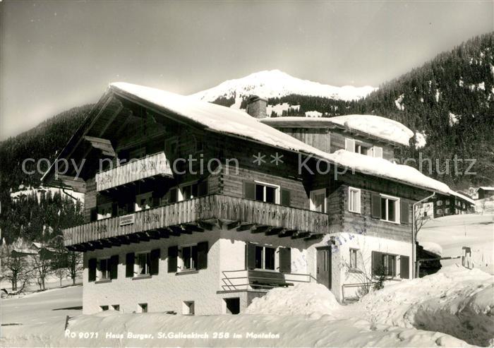 St Gallenkirch Vorarlberg Haus Burger Gaestehaus Pension Wintersportplatz Alpen