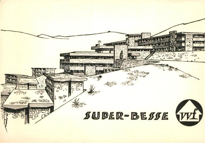 Super Besse Village Vacances Familles Massif du Sancy Dessin Kuenstlerkarte