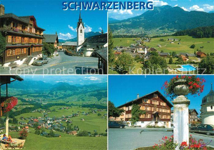 Schwarzenberg Vorarlberg Hauptstrasse Kirche Marktpltz Landschaf