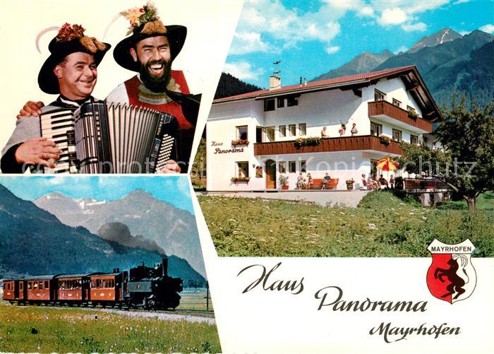 Mayrhofen Zillertal Pension Panorama Eisenbahn Dampflokomotive Musikanten Ziehha