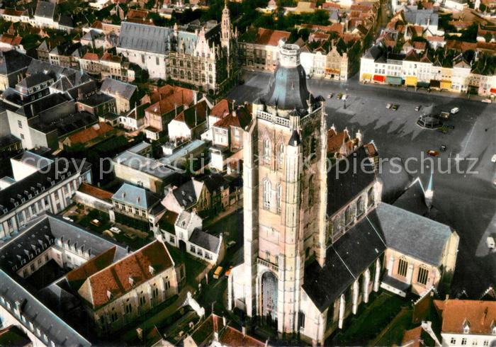 Oudenaarde Fliegeraufnahme Gothische Ste Walburgakerk