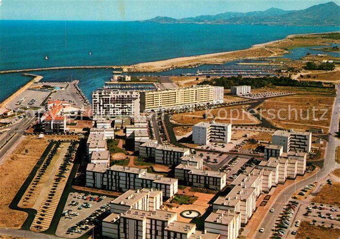 Saint-Cyprien Plage La Cote Catalane vue aérienne
