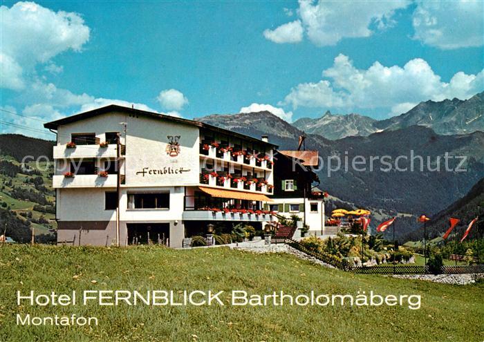 Bartholomaeberg Vorarlberg Hotel Fernblick Montafon