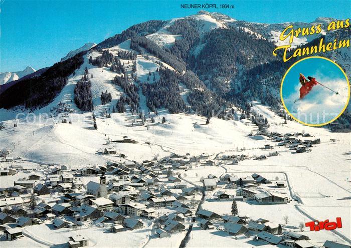 Tannheim Tirol Wintersportort Tannheimer Tal Neuner Koepfl Fliegeraufnahme Tiefs