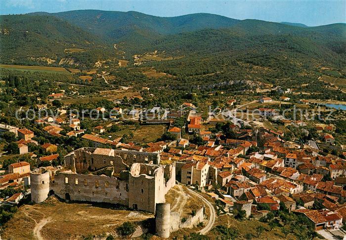 Greoux-les-Bains Chateau des Templiers vue aérienne