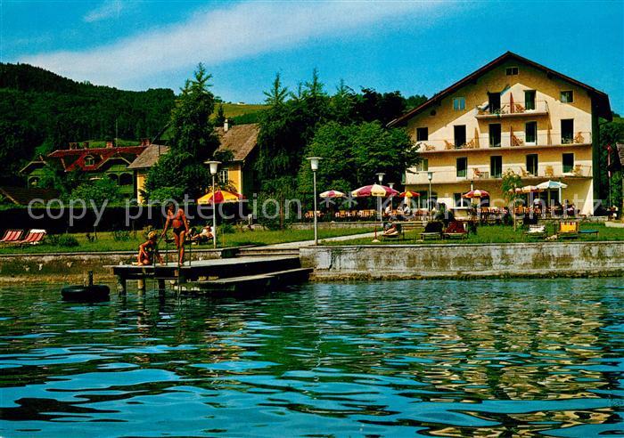 Altmuenster Salzkammergut Gasthof Seewies am Traunsee Badesteg