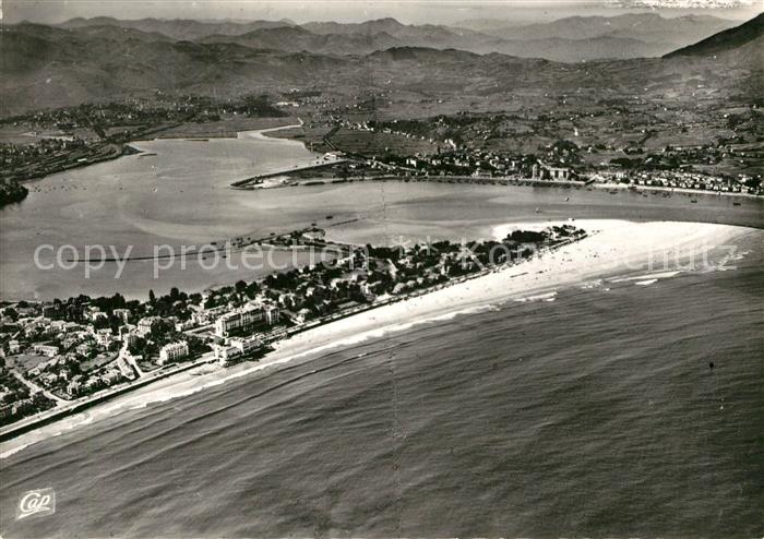 Hendaye Pyrenees Atlantiques Frontière Franco Espagnole vue aérienne
