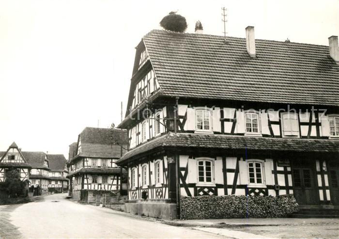 Hunspach La Mairie Fachwerkhaus Storchennest
