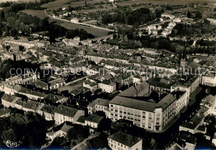 Mirecourt Centre de la Ville College Eglise vue aérienne