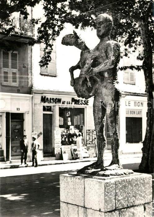 Vallauris Statue de l_Homme au Mouton Centre Mond