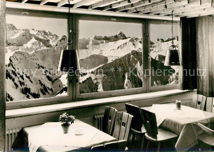 Mittelberg Kleinwalsertal Walmendingerhorn Bahn Bergrestaurant Gebirgspanorama