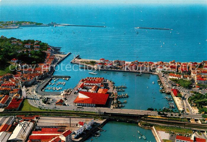 Saint-Jean-de-Luz Port des Pecheurs et Pont de Plaisance vue aérienne