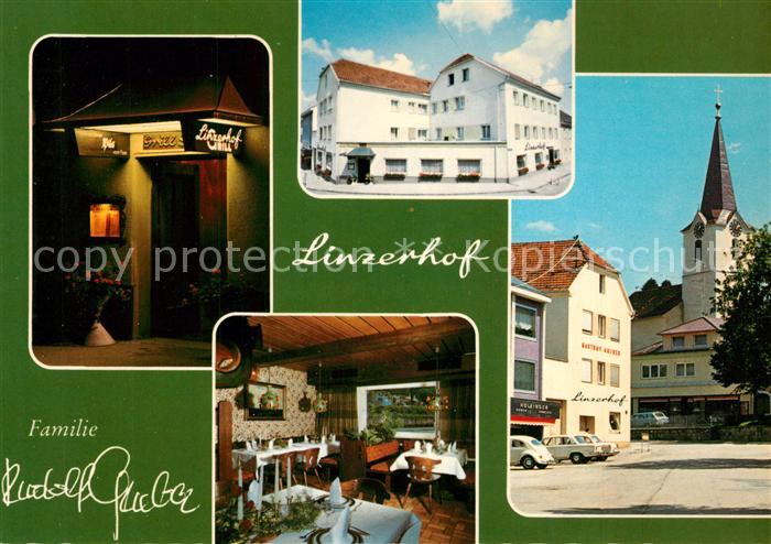 Gallspach Hotel Pension Linzerhof Restaurant Ortsmotiv mit Kirche