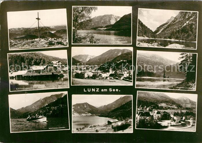 Lunz See Niederoesterreich oetschergipfel Gastwirtschaft Motorboot Lunzersee Sch