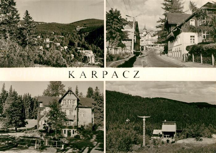Karpacz Widok ogolny Dom Wypoczynkowy FWP Syrena Ulica 1 Maja Stacja wyciagu krz