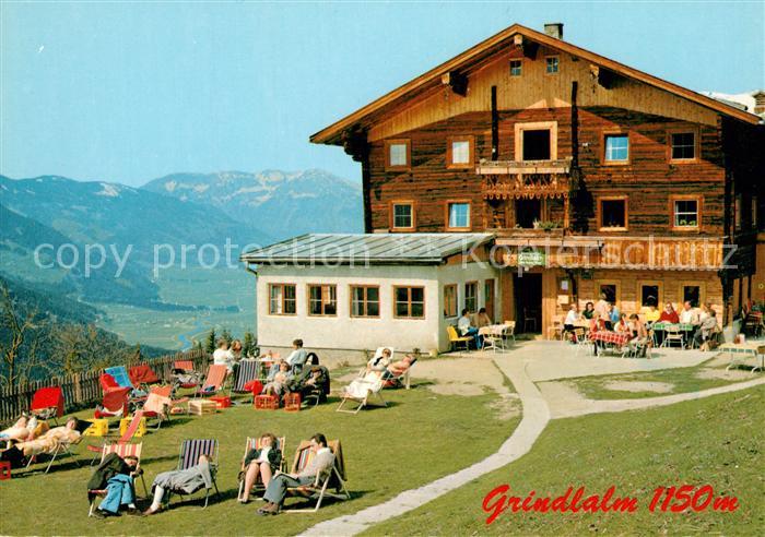 Zell Ziller Tirol Gasthaus Grindlalm Enzian Sepp Liegewiese Fernsicht Alpenpanor