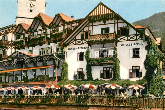 St Wolfgang Salzkammergut Hotel Pension Weisses Roessl Terrasse am Wolfgangsee