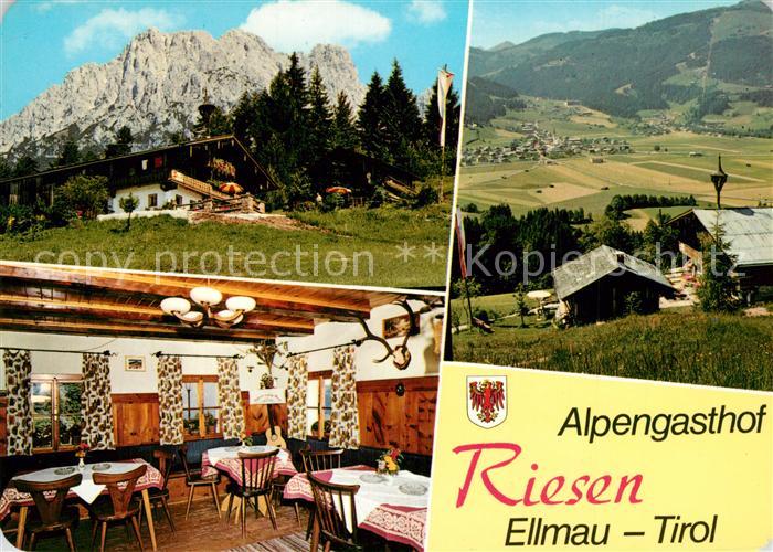 Ellmau Tirol Alpengasthof Riesen Wilder Kaiser Kaisergebirge Landschaftspanorama