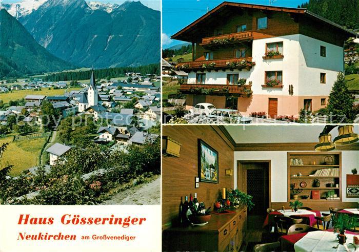 Neukirchen Grossvenediger Gaestehaus Pension Haus Goesseringer Ortsansicht mit K