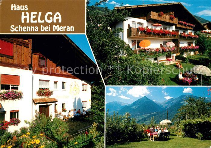 Schenna Meran Gaestehaus Pension Haus Helga Garten Alpenpanorama