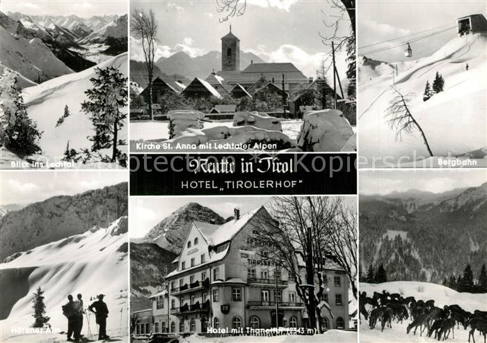 Reutte Tirol Winterpanorama Lechtal Kirche St Anna Lechtaler Alpen Hoefener Alm
