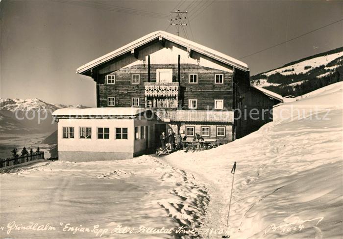 Zell Ziller Tirol Berggasthaus Grindlalm Winterlandschaft Alpen