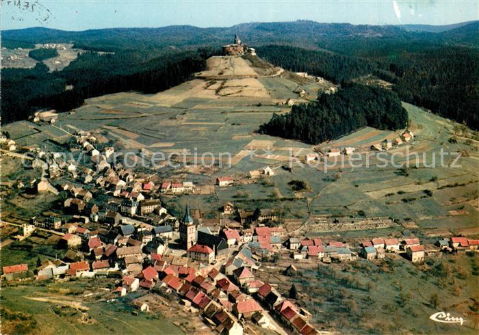 Dabo Moselle Rocher et Chapelle Saint Léon vue aérie