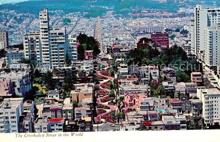 San Francisco California Lombard Street the Crookedest Street in the World