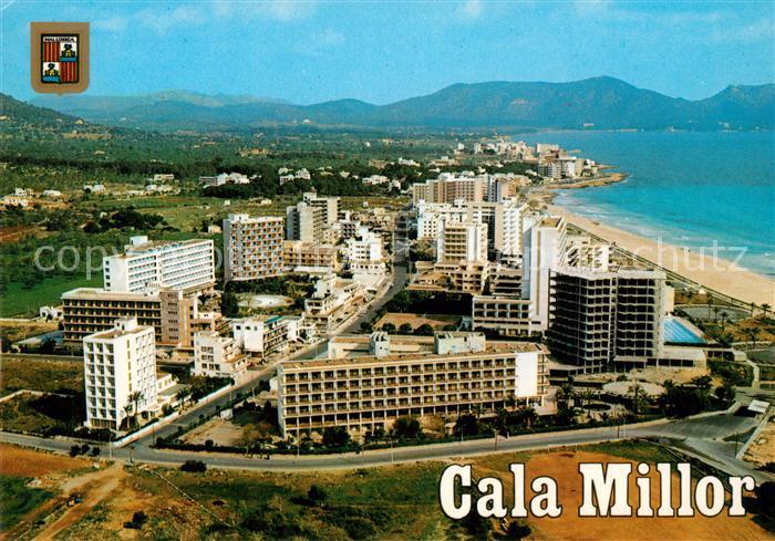 Cala Millor Mallorca Hotels Strand Berge Fliegeraufnahme