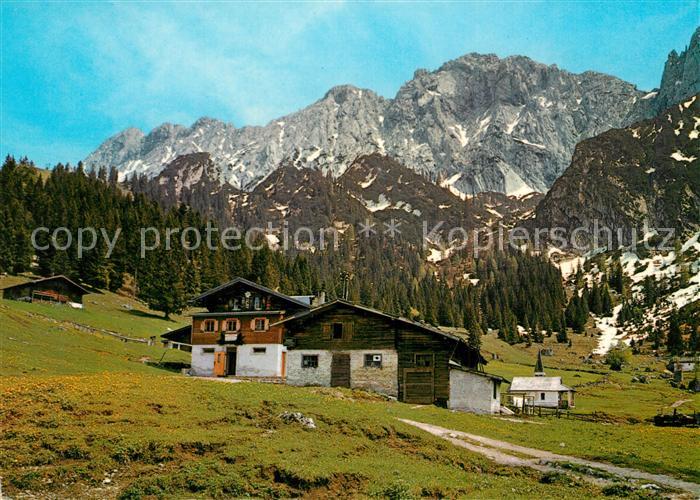 Kufstein Tirol Kaindlhuette am Steinberg mit Scheffler und Wildem Kaiser
