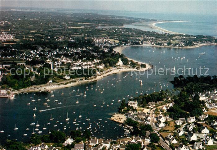 Benodet Embouchure de l’Odet entre Sainte Marine et Benodet Vue aerienne