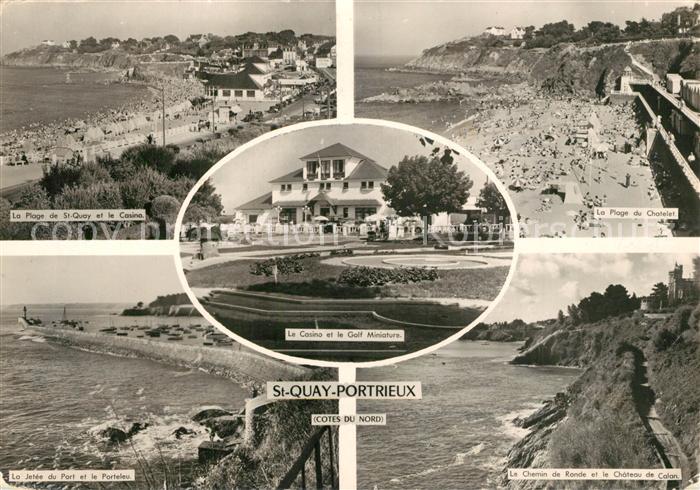 Saint-Quay-Portrieux La Plage du Choletet Le Casino et le Golf Miniaturs Le Chem