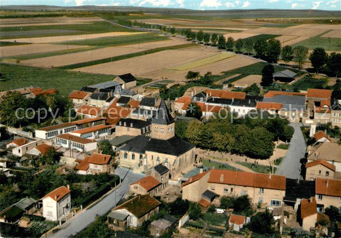 Bazancourt Marne Vue aerienne centre eglise hotel de ville et groupe scolaire