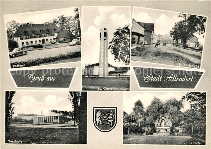 Stadtallendorf Postamt Bahnhofstrasse Evangelische Kirche