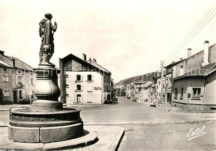 Raon-l Etape Vosges Fontaine et Rue Jules-Ferry