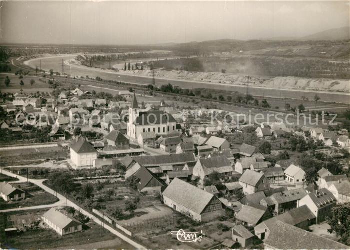 Kembs Elsass Fliegeraufnahme Nouveau Canal
