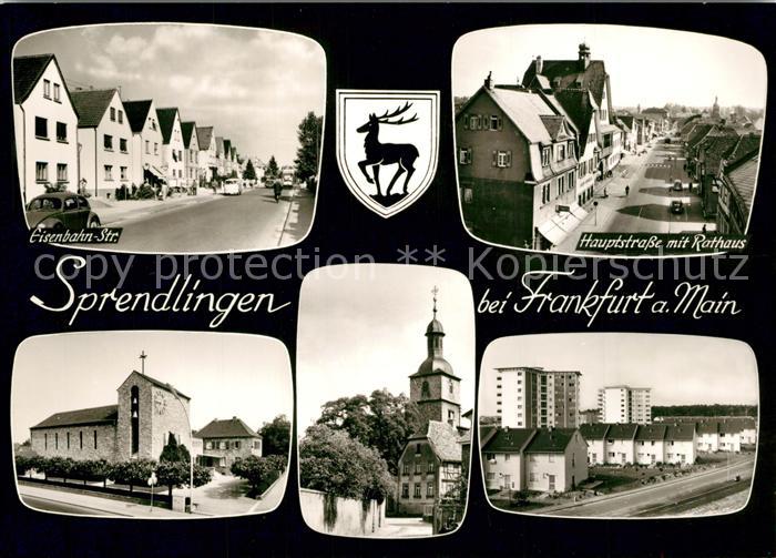 Sprendlingen-Dreieich Eisenbahn-Strasse Hauptstrasse Rathaus