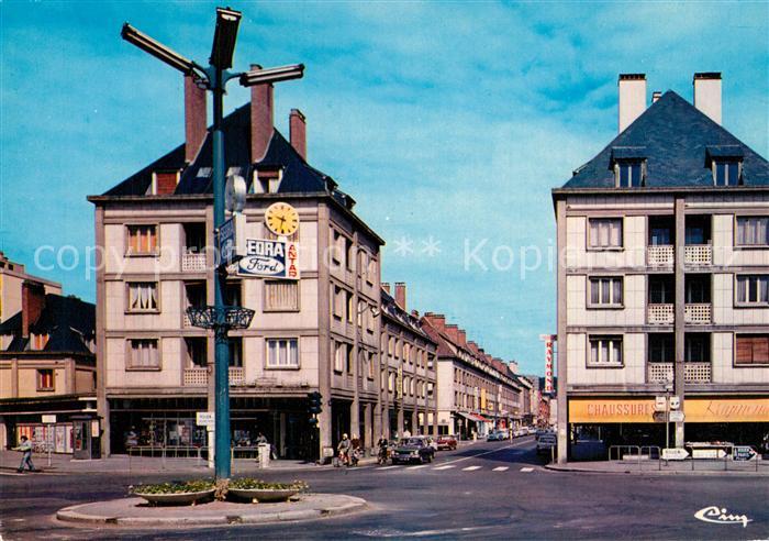 Elbeuf 76 Le rond point place du calvaire la rue des martyrs
