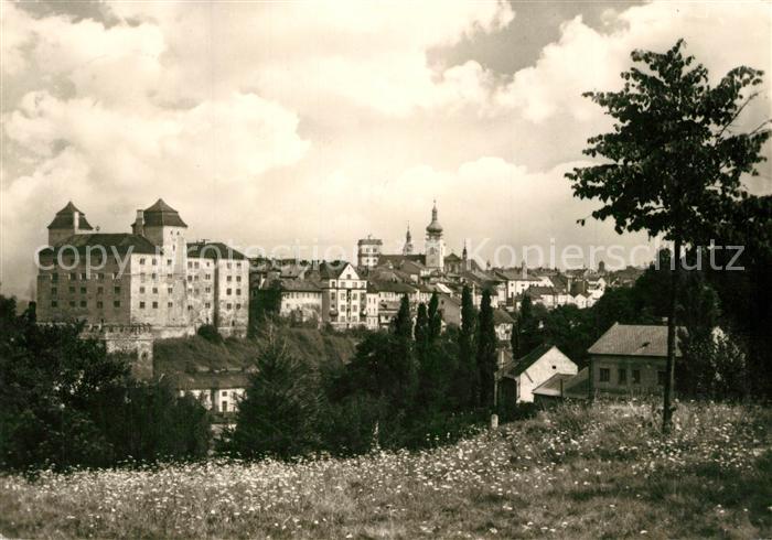 Mlada Boleslav Jungbunzlau Mohutny kamenny hrad nad soutokem Jizery