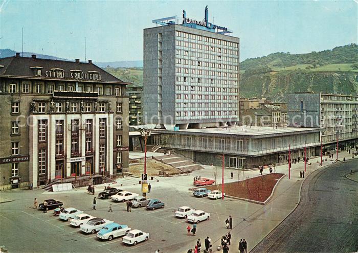Uesti nad Labem Budova Statni sporitelny Interhotel Boh
