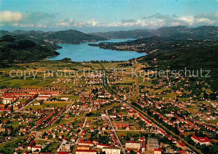 Klagenfurt Woerthersee Fliegeraufnahme