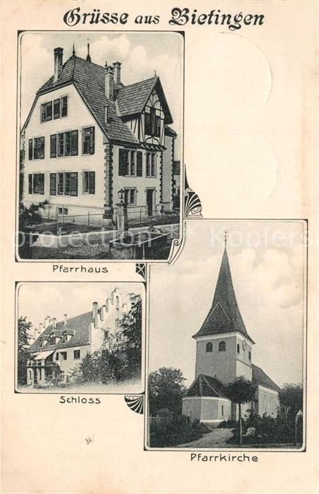 Bietingen Gottmadingen Pfarrhaus Kirche Schloss